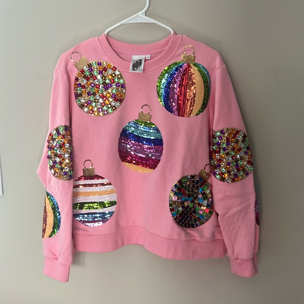 COPY - Queen of Sparkles size S Christmas Ornament sweatshirt